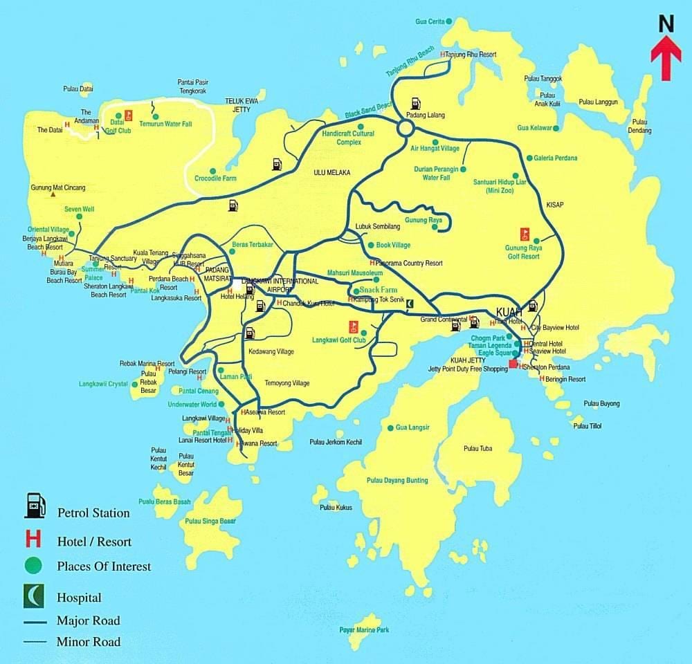 карта Малайзія та Лангкаві