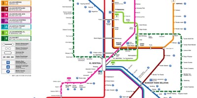 Транзитної карті Малайзії