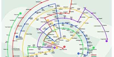 МРТ лінія карті Малайзії