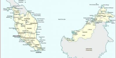 Детальна карта Малайзії
